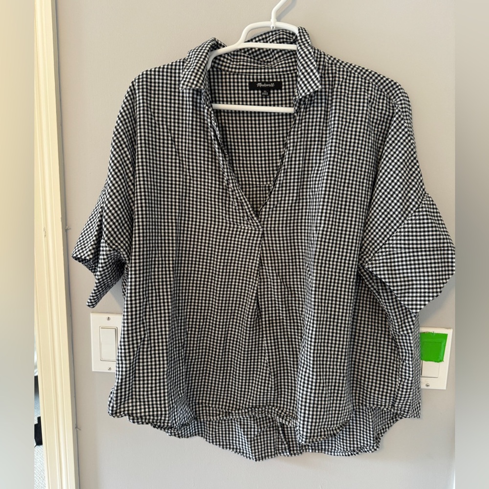 Madewell Checkered Button Back Shirt